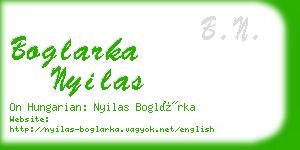 boglarka nyilas business card